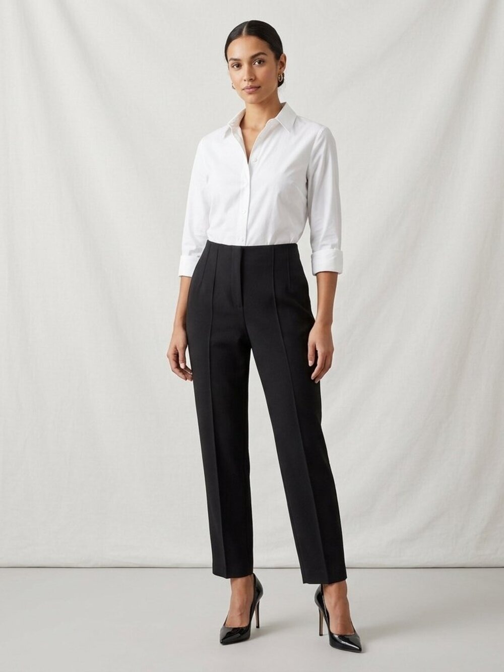 Acne Studios Tilla Tilly Black Corset Boned Waist Slim Pants High Rise Trouser L